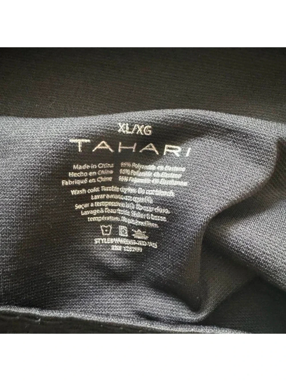 Tahari High Waist Shaper Shorts XL Black Seamless Tummy Control Shapewear